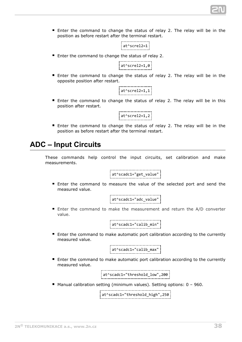 Adc – input circuits | 2N M2M Solution 2N SmartCom - User Manual 1.9.0 User Manual | Page 38 / 149