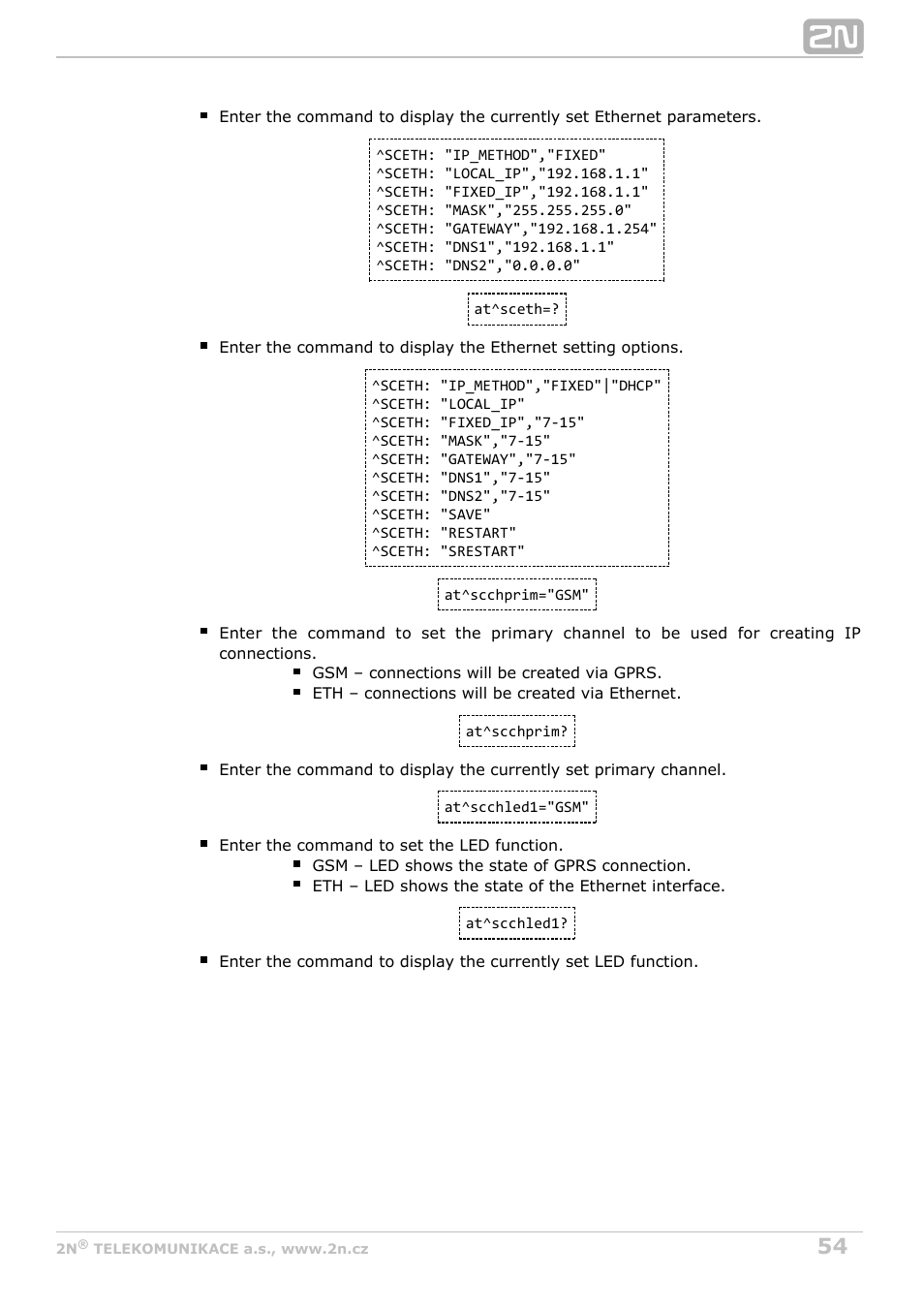 2N M2M Solution 2N SmartCom - User Manual 1.9.0 User Manual | Page 54 / 149