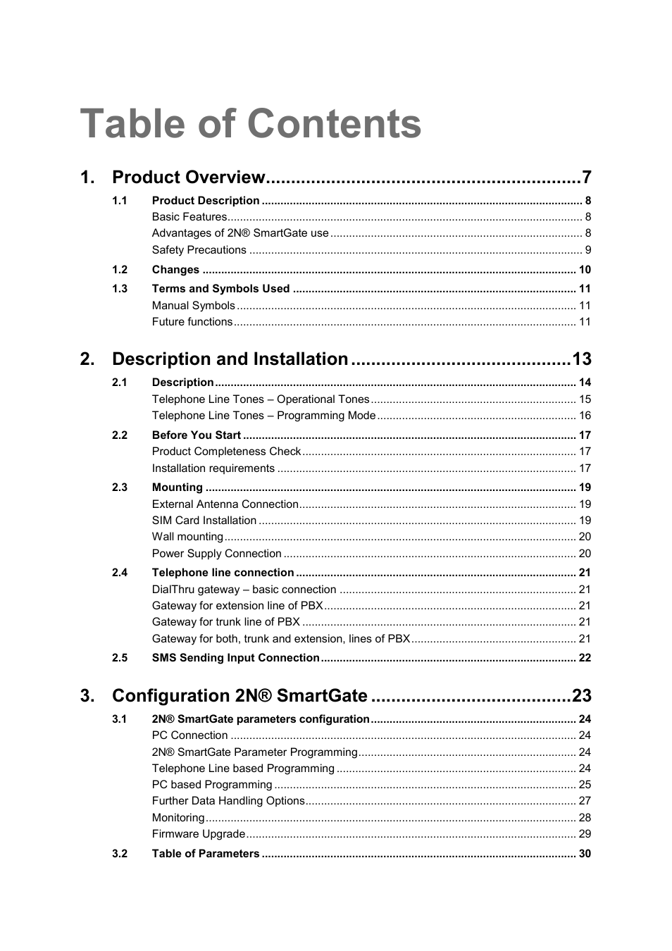 2N Fixed line replacement with 2N SmartGate - Manual v1.1.2 User Manual | Page 3 / 89