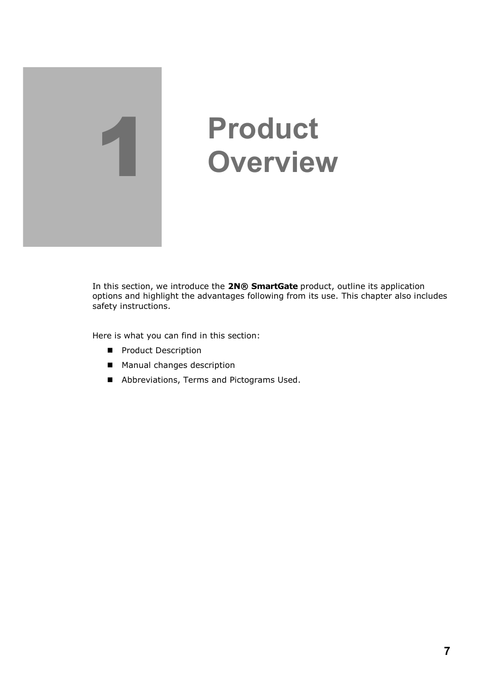 Product overview | 2N Fixed line replacement with 2N SmartGate - Manual v1.1.2 User Manual | Page 7 / 89