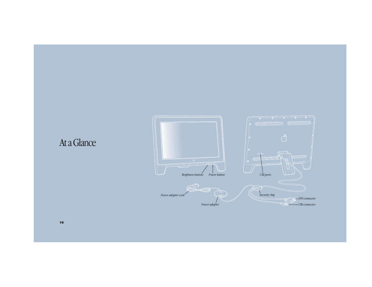 At a glance | Apple Cinema Display User Manual | Page 10 / 21