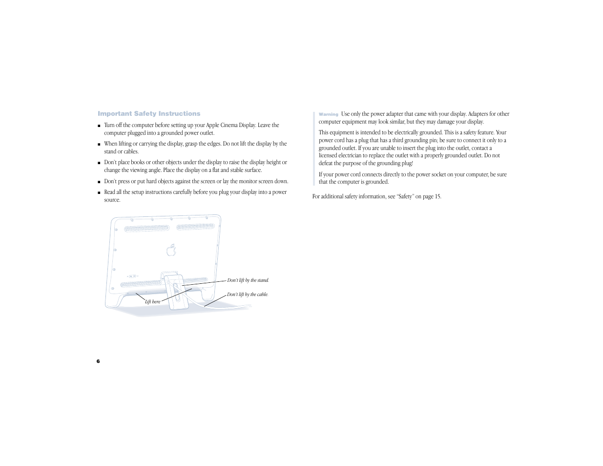 Apple Cinema Display User Manual | Page 6 / 21