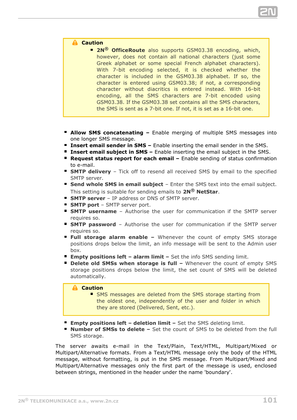 2N OfficeRoute - User manual, 1493 v1.9.0 User Manual | Page 101 / 113