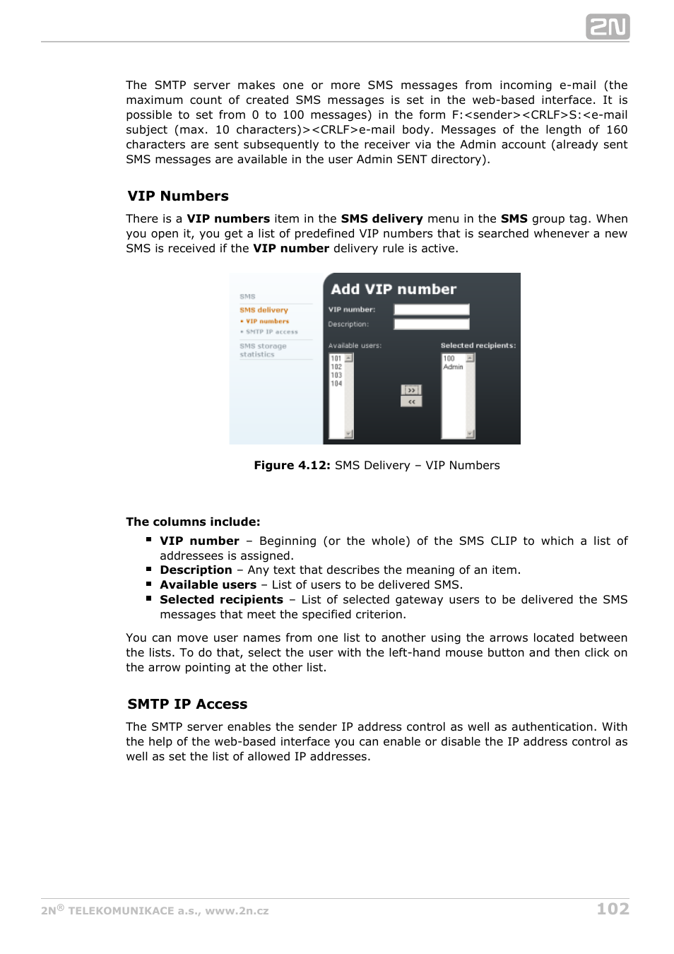 2N OfficeRoute - User manual, 1493 v1.9.0 User Manual | Page 102 / 113