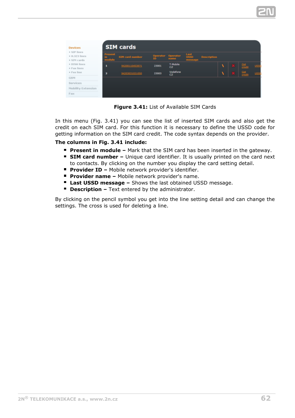 2N OfficeRoute - User manual, 1493 v1.9.0 User Manual | Page 62 / 113