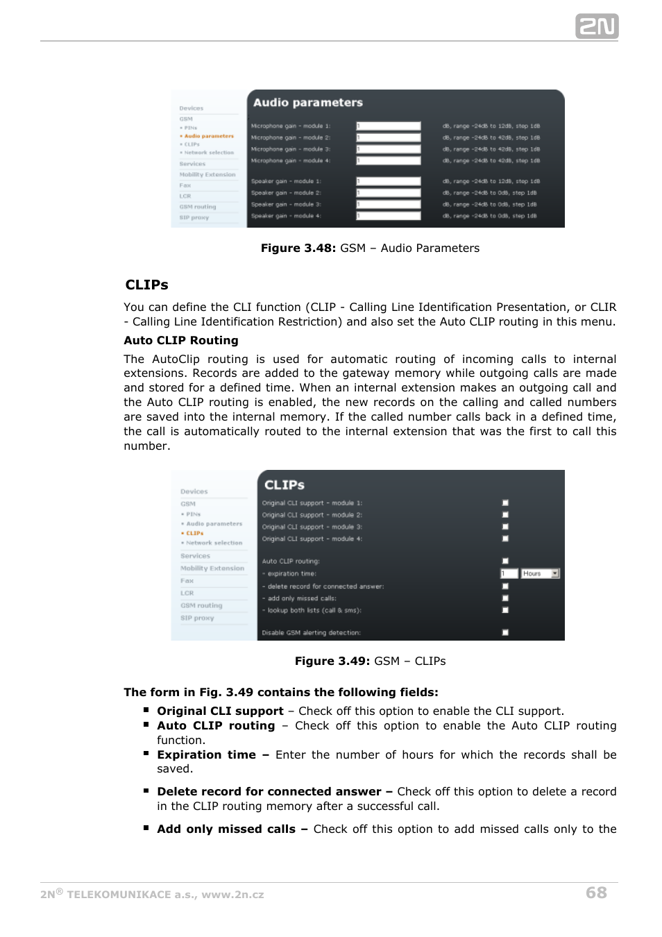 2N OfficeRoute - User manual, 1493 v1.9.0 User Manual | Page 68 / 113