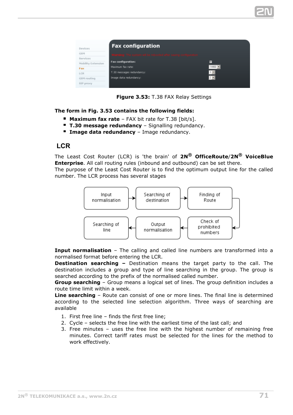 2N OfficeRoute - User manual, 1493 v1.9.0 User Manual | Page 71 / 113