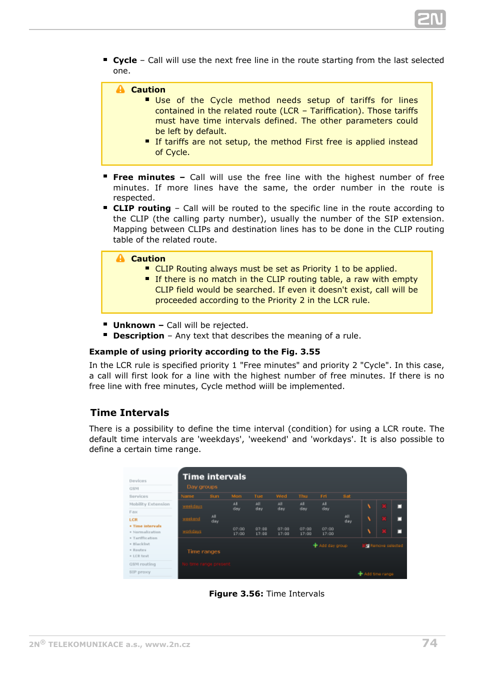 2N OfficeRoute - User manual, 1493 v1.9.0 User Manual | Page 74 / 113