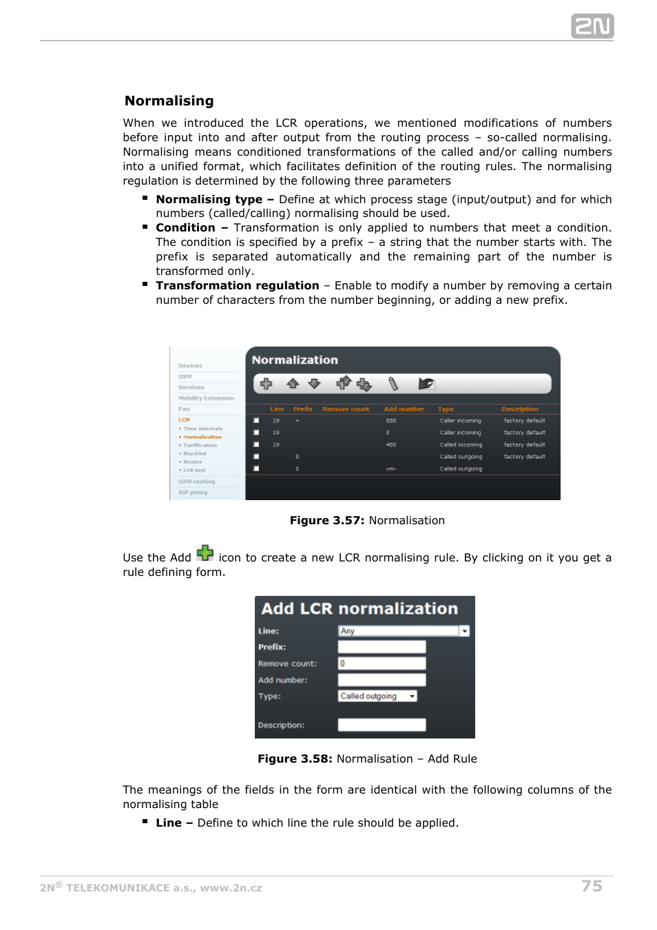 2N OfficeRoute - User manual, 1493 v1.9.0 User Manual | Page 75 / 113