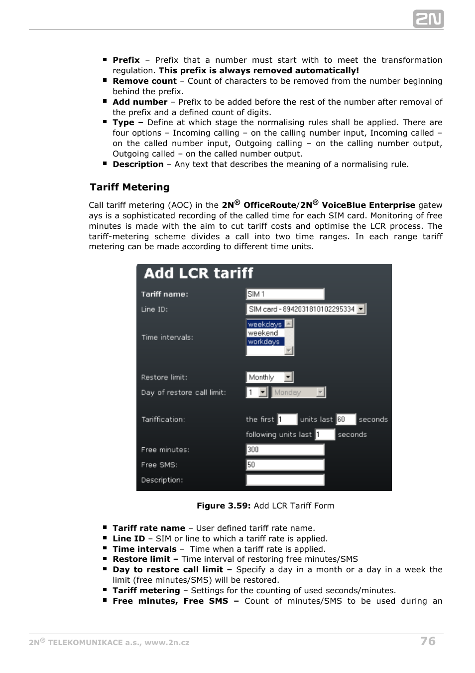 2N OfficeRoute - User manual, 1493 v1.9.0 User Manual | Page 76 / 113