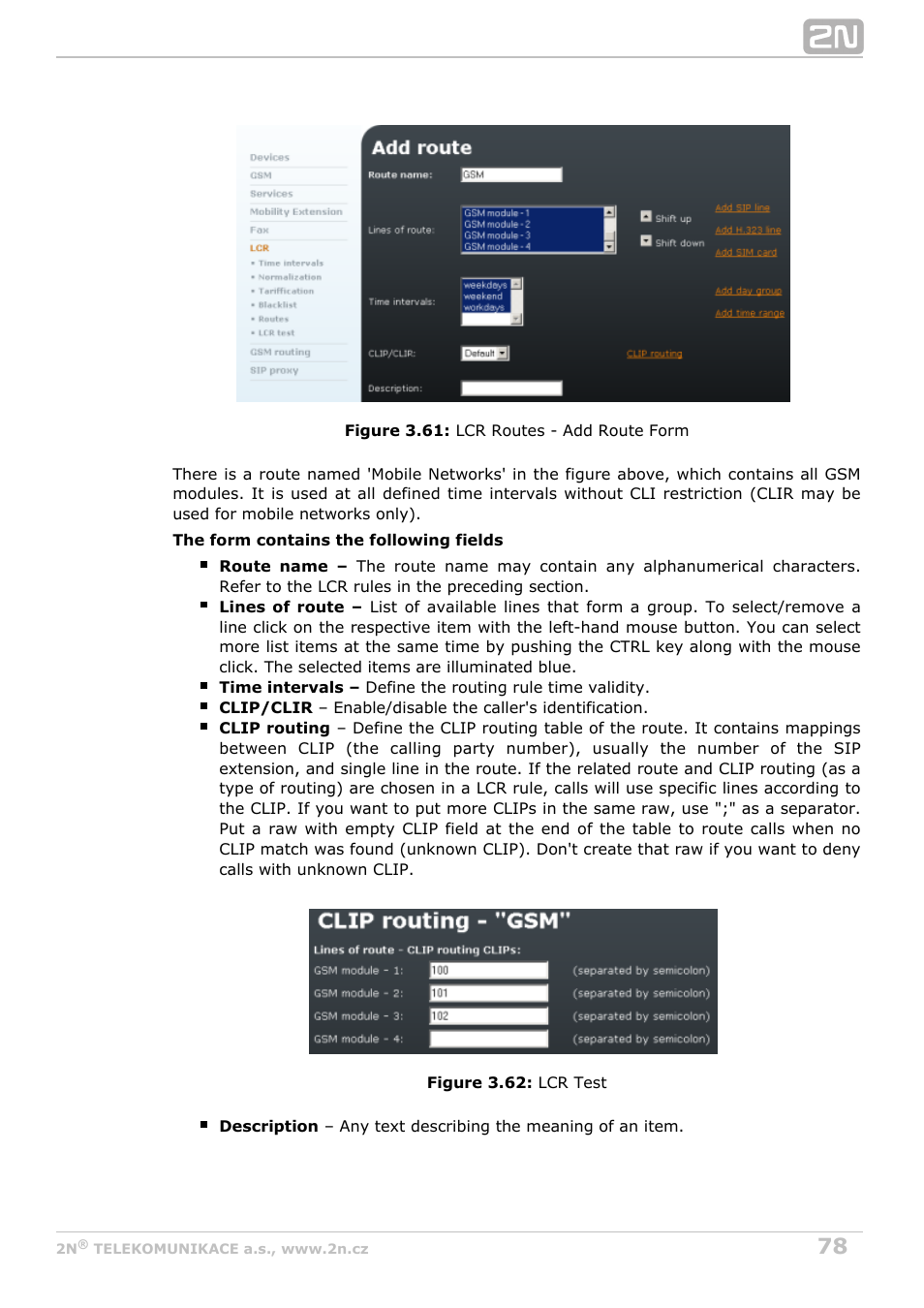 2N OfficeRoute - User manual, 1493 v1.9.0 User Manual | Page 78 / 113