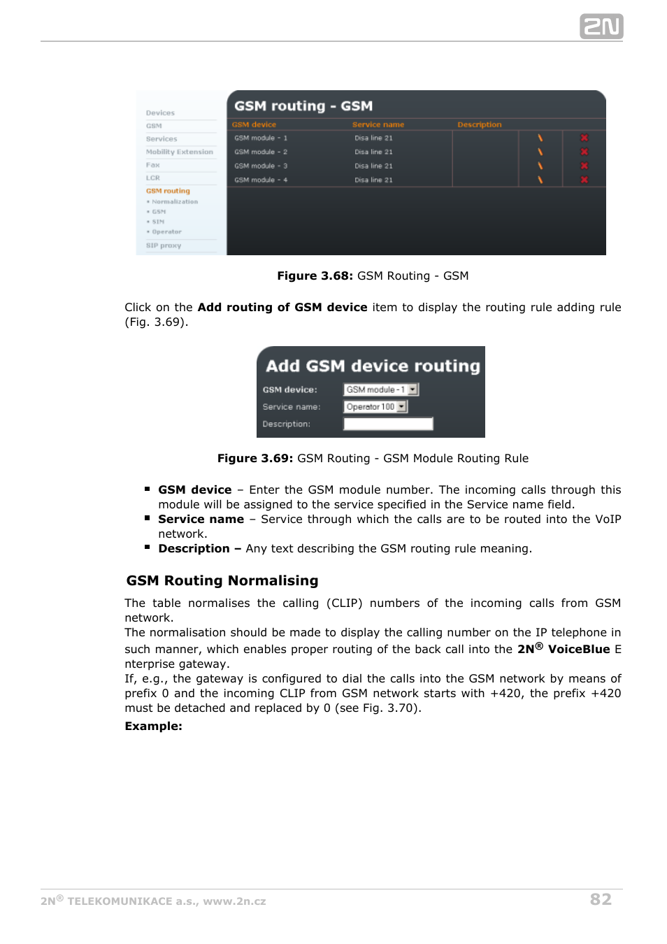 2N OfficeRoute - User manual, 1493 v1.9.0 User Manual | Page 82 / 113