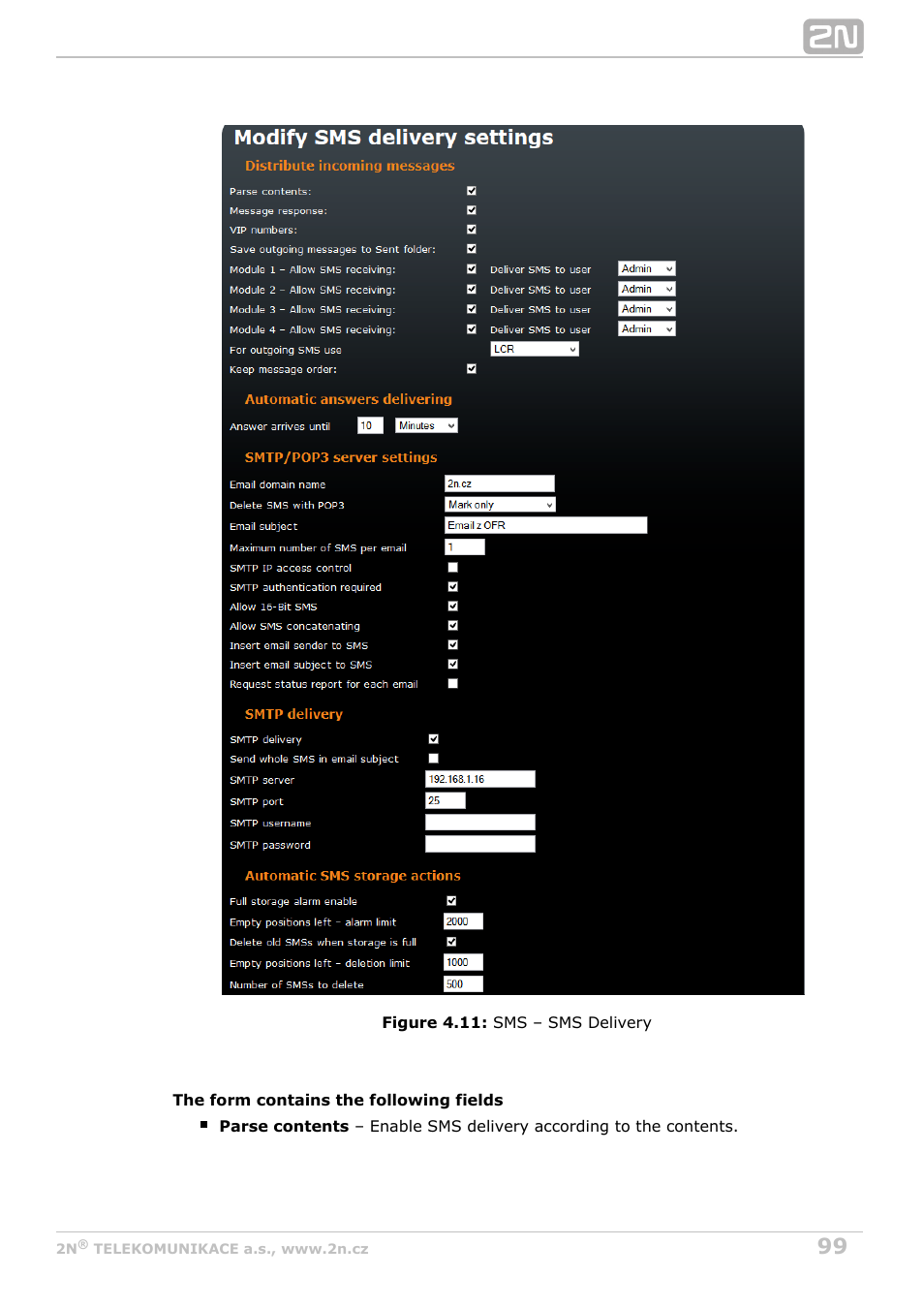 2N OfficeRoute - User manual, 1493 v1.9.0 User Manual | Page 99 / 113