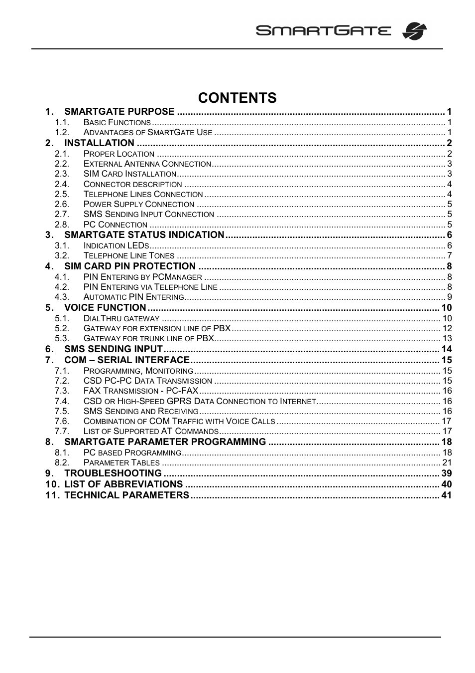 2N SmartGate - User Manual User Manual | Page 5 / 47