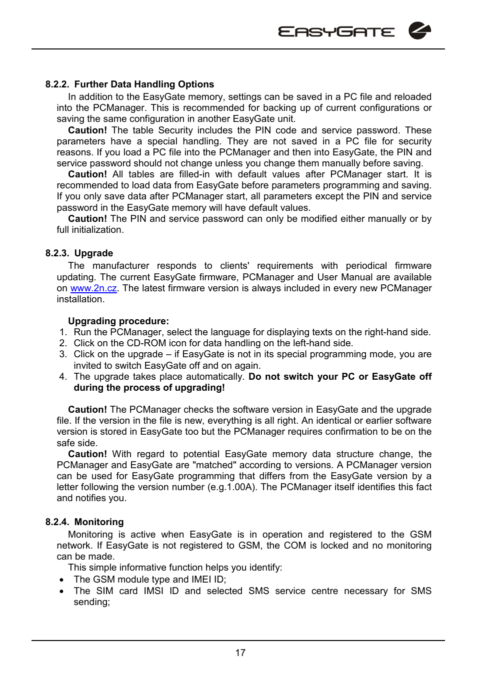 2N EasyGate - User Manual User Manual | Page 22 / 36