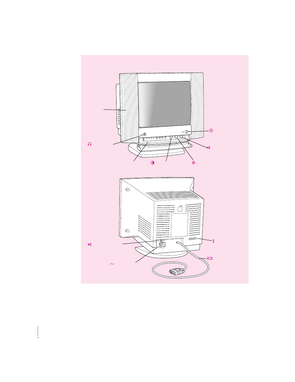 Your multiple scan 15, Display at a glance | Apple Multiple Scan 15 AV Display (15-inch CRT) User Manual | Page 10 / 49