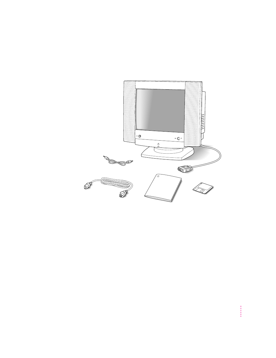 Getting ready to set up | Apple Multiple Scan 15 AV Display (15-inch CRT) User Manual | Page 9 / 49