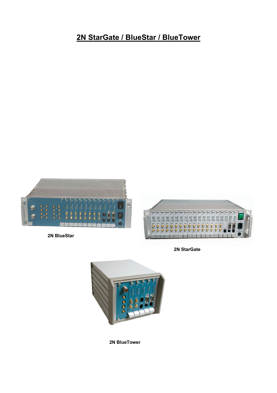 2n stargate / bluestar / bluetower | 2N PRI Gateways - User Manual User Manual | Page 6 / 105