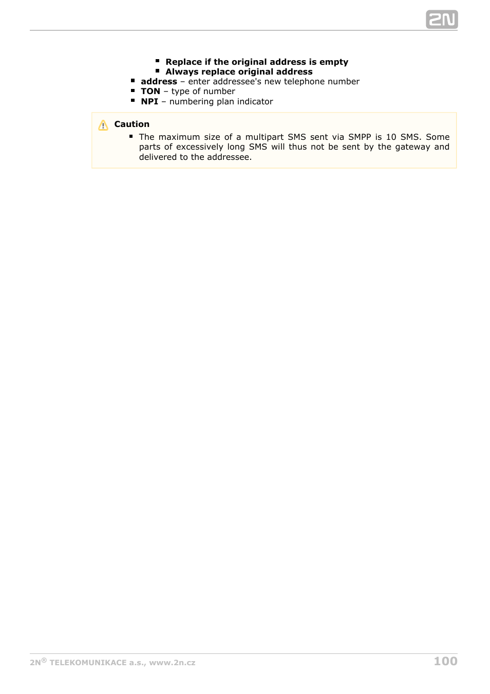 2N StarGate/BlueTower v5.7 User Manual | Page 100 / 183