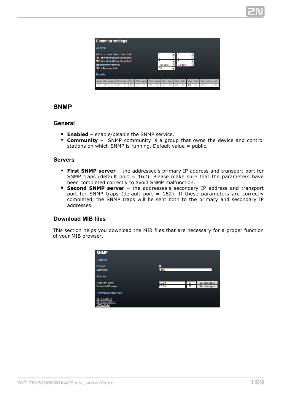 Snmp | 2N StarGate/BlueTower v5.7 User Manual | Page 109 / 183