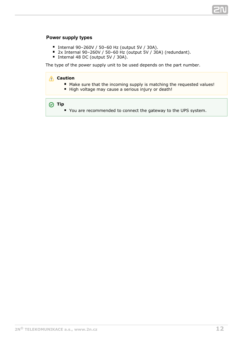 2N StarGate/BlueTower v5.7 User Manual | Page 12 / 183