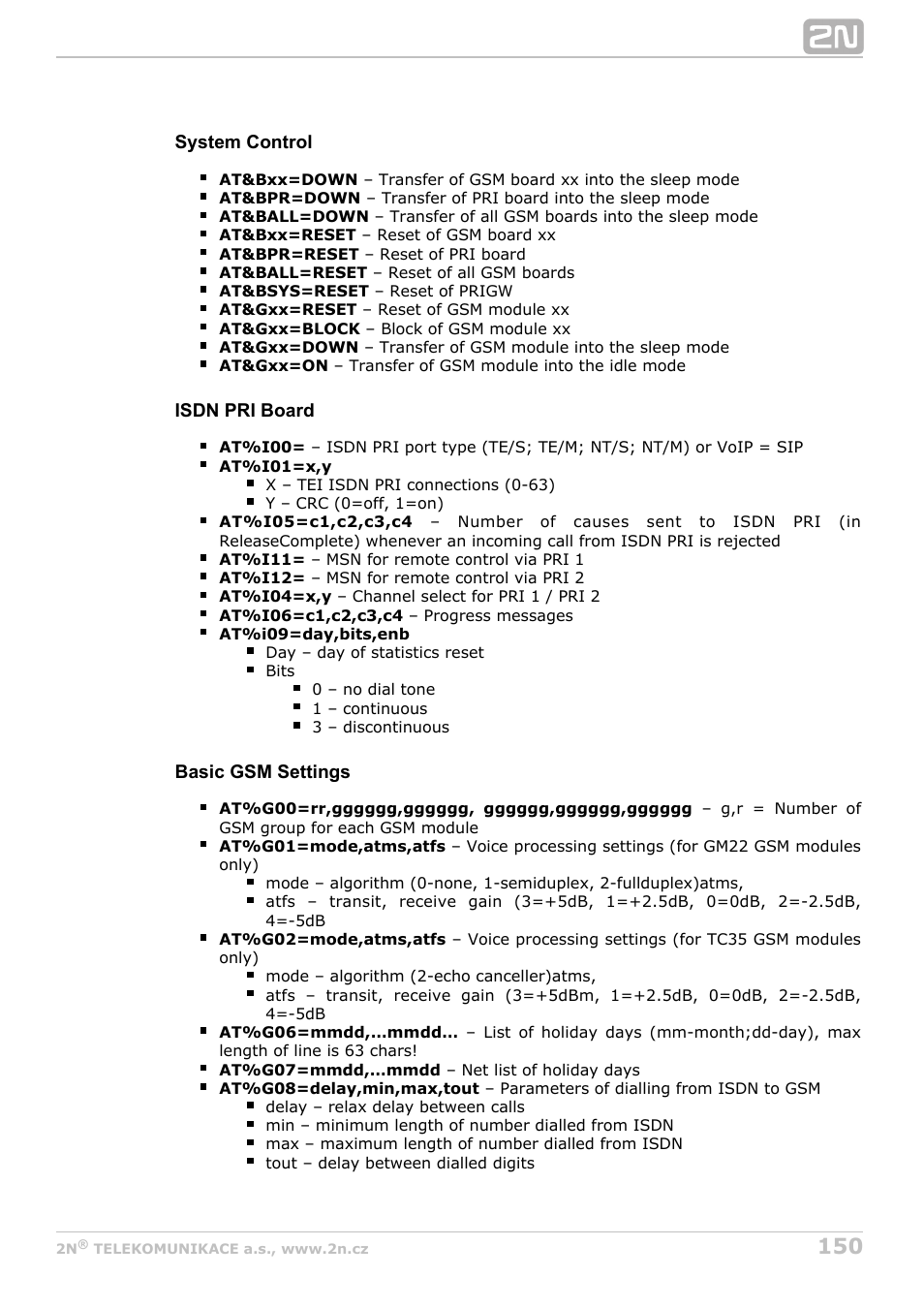 2N StarGate/BlueTower v5.7 User Manual | Page 150 / 183