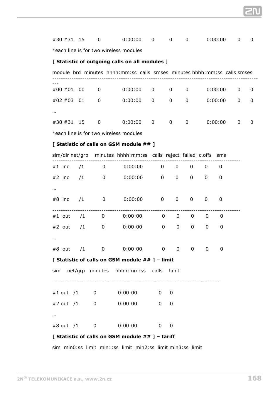 2N StarGate/BlueTower v5.7 User Manual | Page 168 / 183