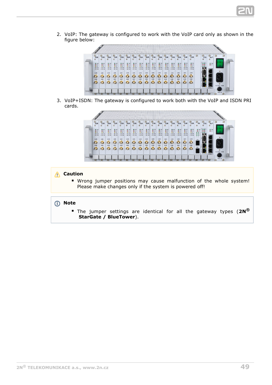 2N StarGate/BlueTower v5.7 User Manual | Page 49 / 183