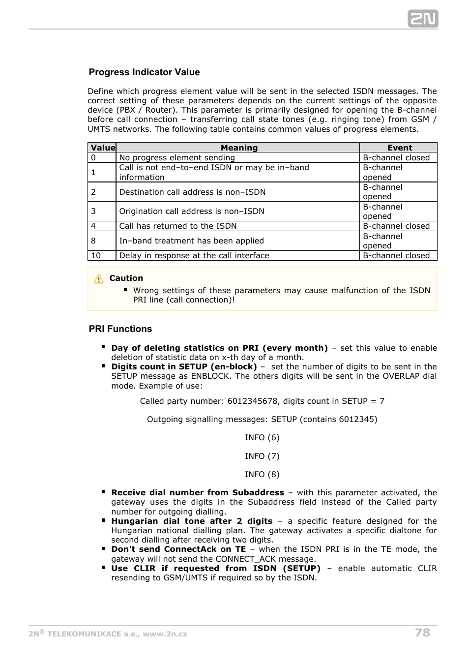 2N StarGate/BlueTower v5.7 User Manual | Page 78 / 183
