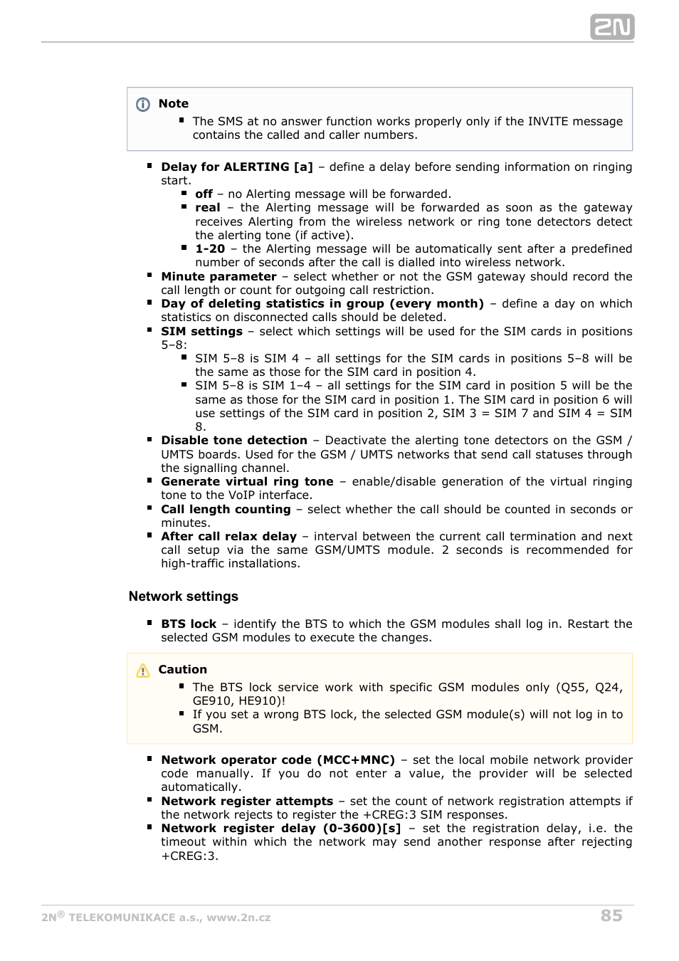 2N StarGate/BlueTower v5.7 User Manual | Page 85 / 183