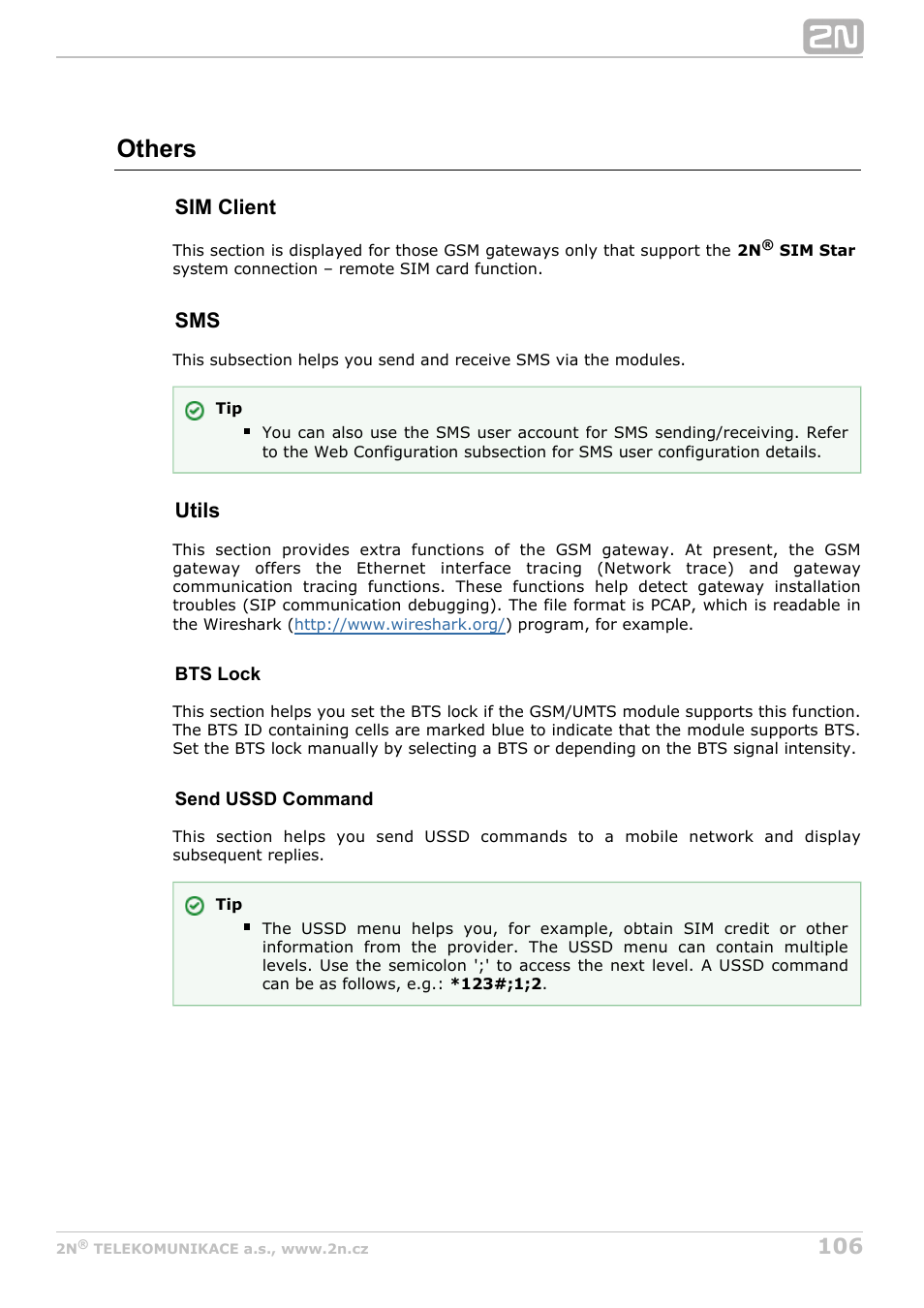 Others, Sim client, Utils | 2N StarGate/BlueTower v5.6 User Manual | Page 106 / 178