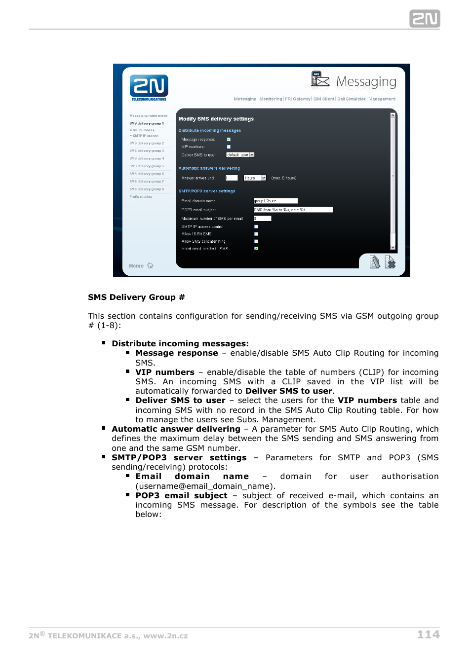 2N StarGate/BlueTower v5.6 User Manual | Page 114 / 178