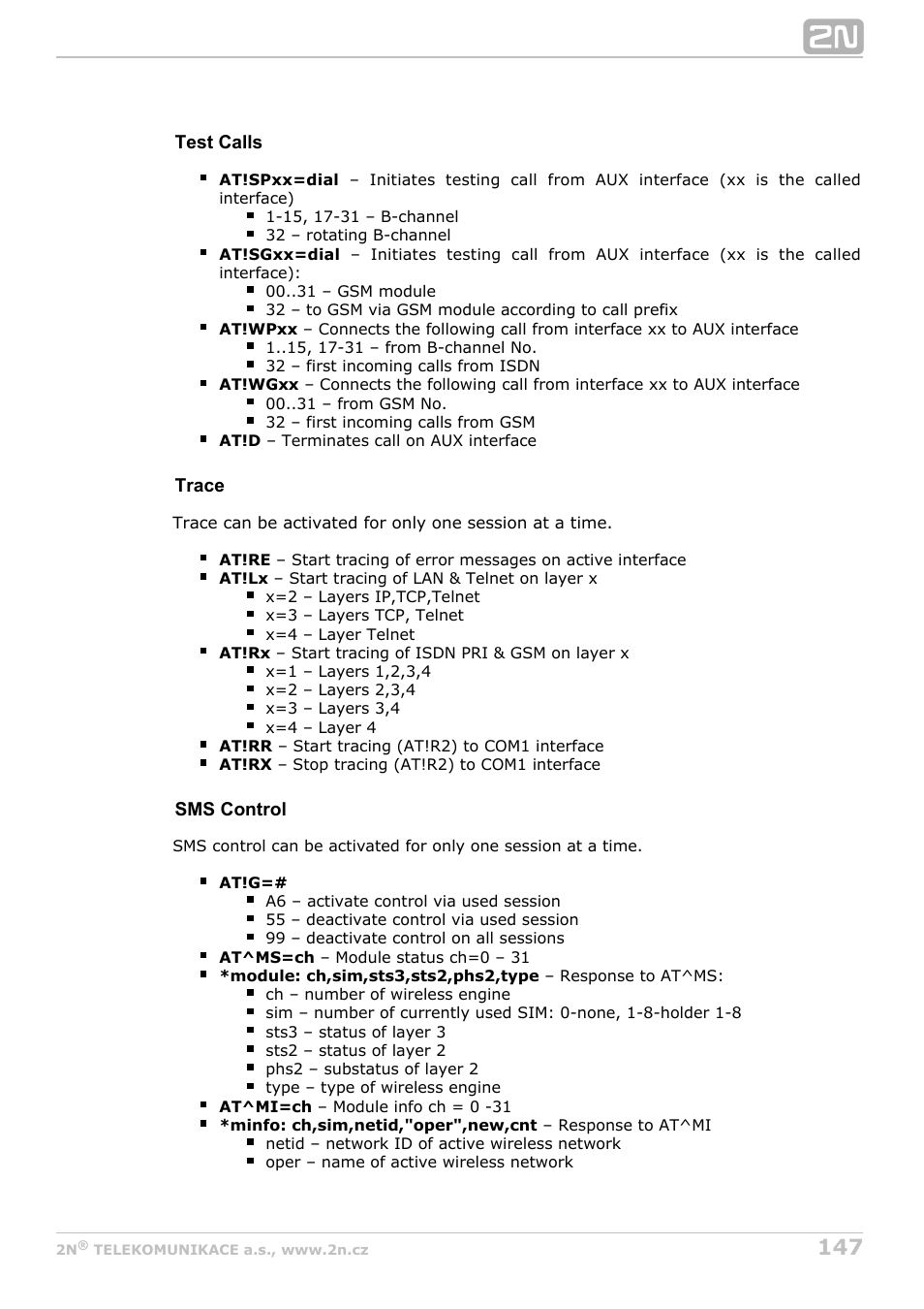 2N StarGate/BlueTower v5.6 User Manual | Page 147 / 178