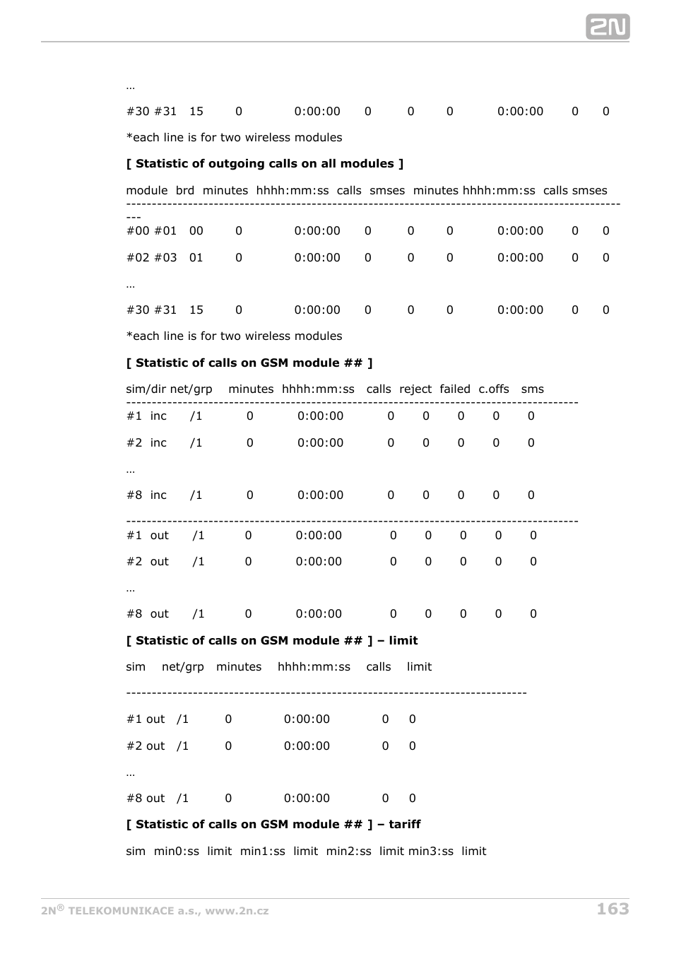 2N StarGate/BlueTower v5.6 User Manual | Page 163 / 178