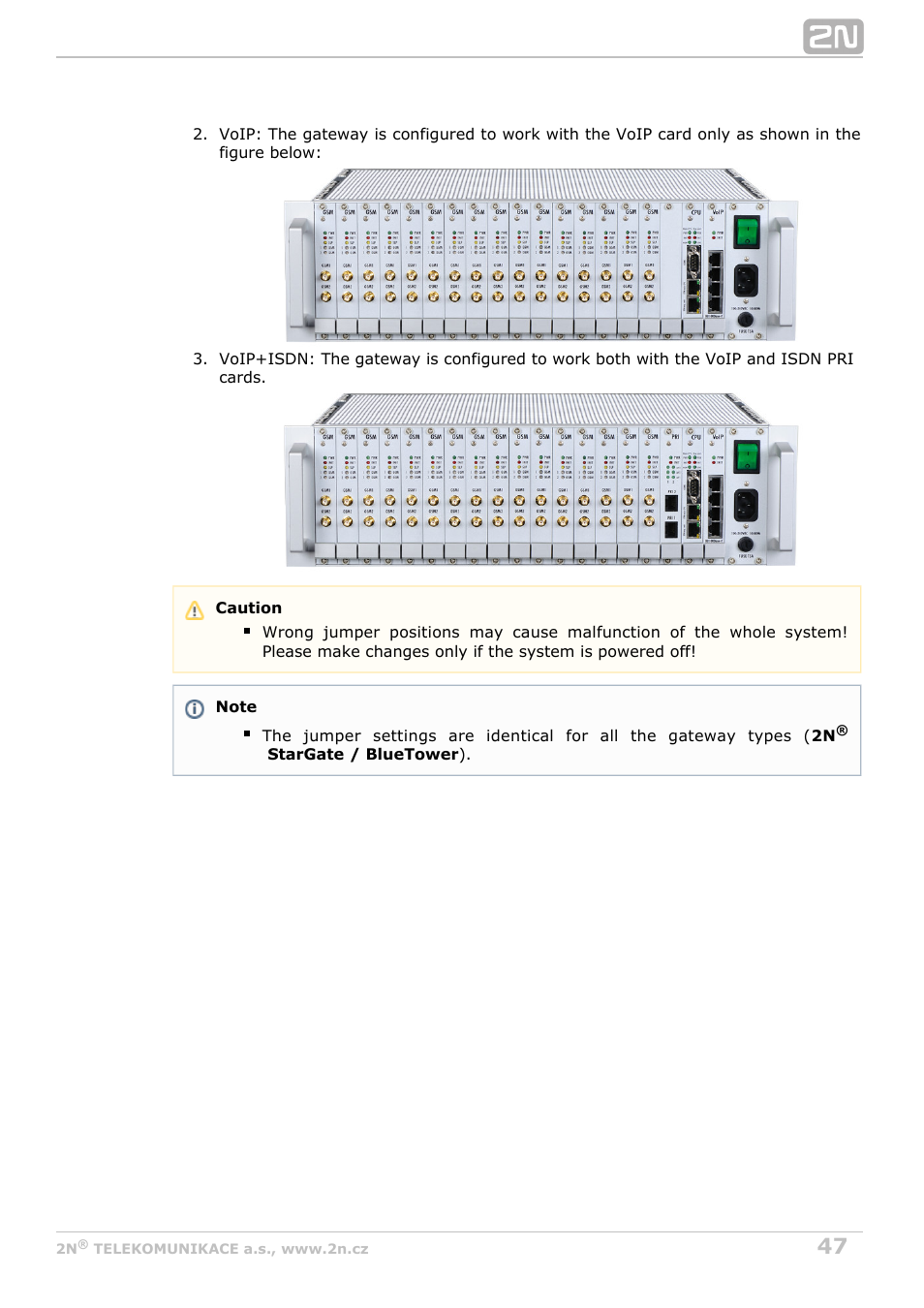 2N StarGate/BlueTower v5.6 User Manual | Page 47 / 178