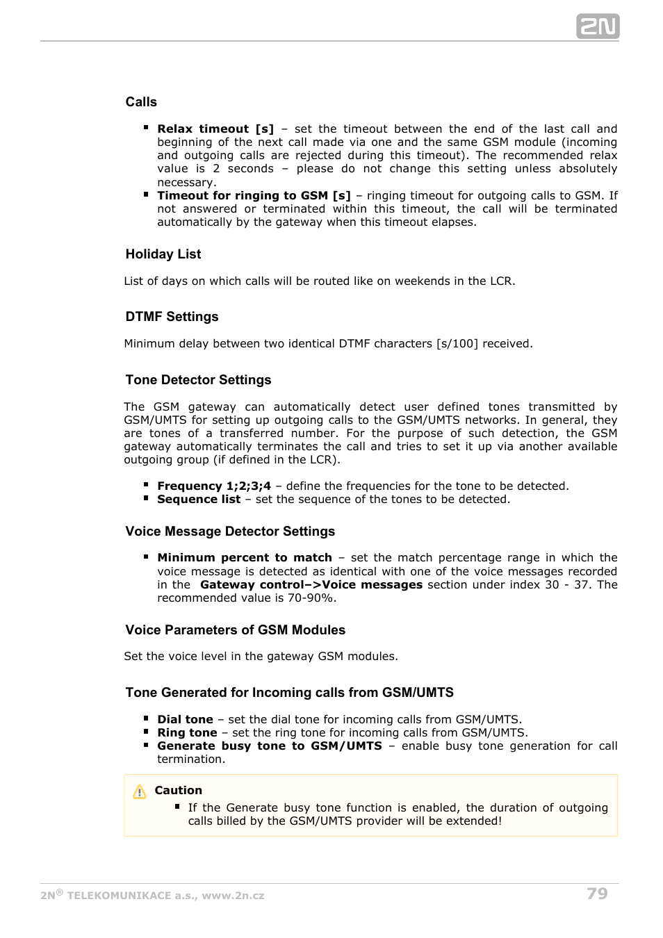 2N StarGate/BlueTower v5.6 User Manual | Page 79 / 178