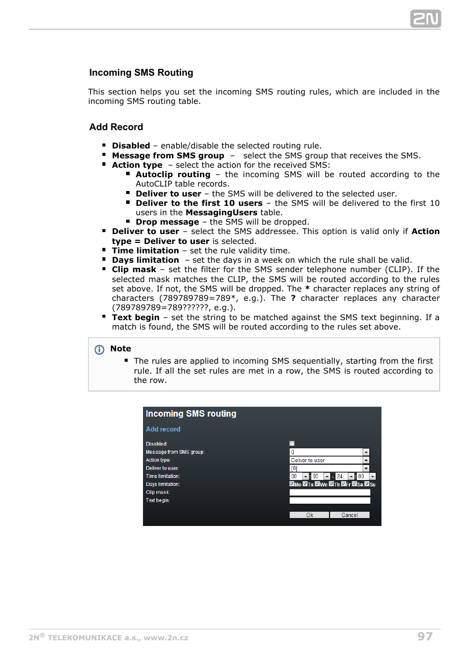 2N StarGate/BlueTower v5.6 User Manual | Page 97 / 178