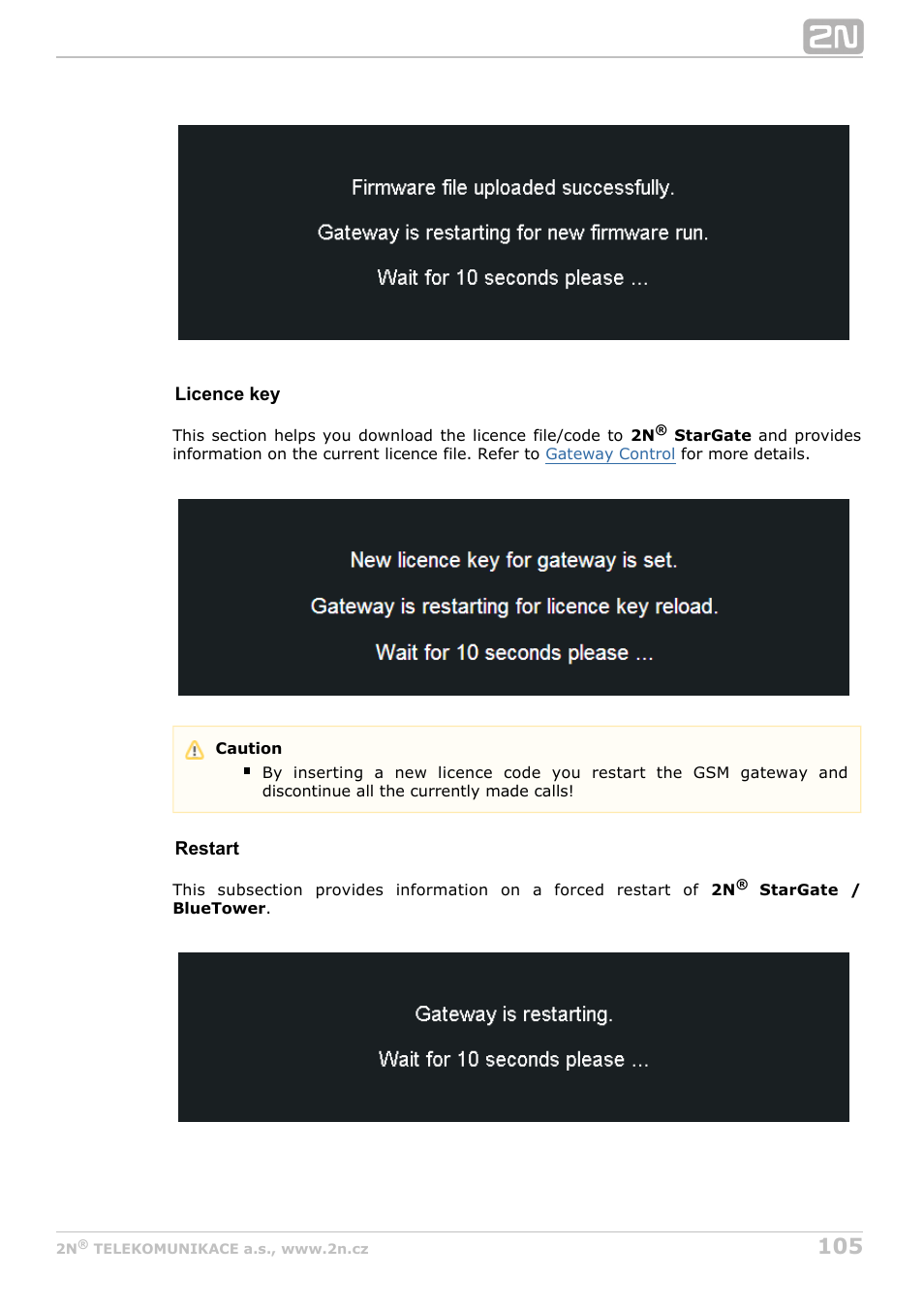 2N StarGate/BlueTower v5.5 User Manual | Page 105 / 175