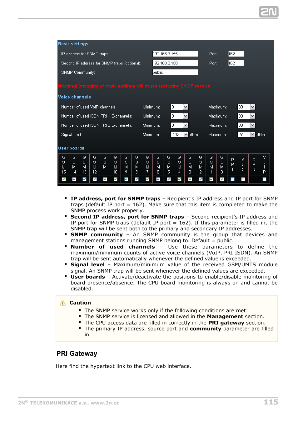 Pri gateway | 2N StarGate/BlueTower v5.5 User Manual | Page 115 / 175