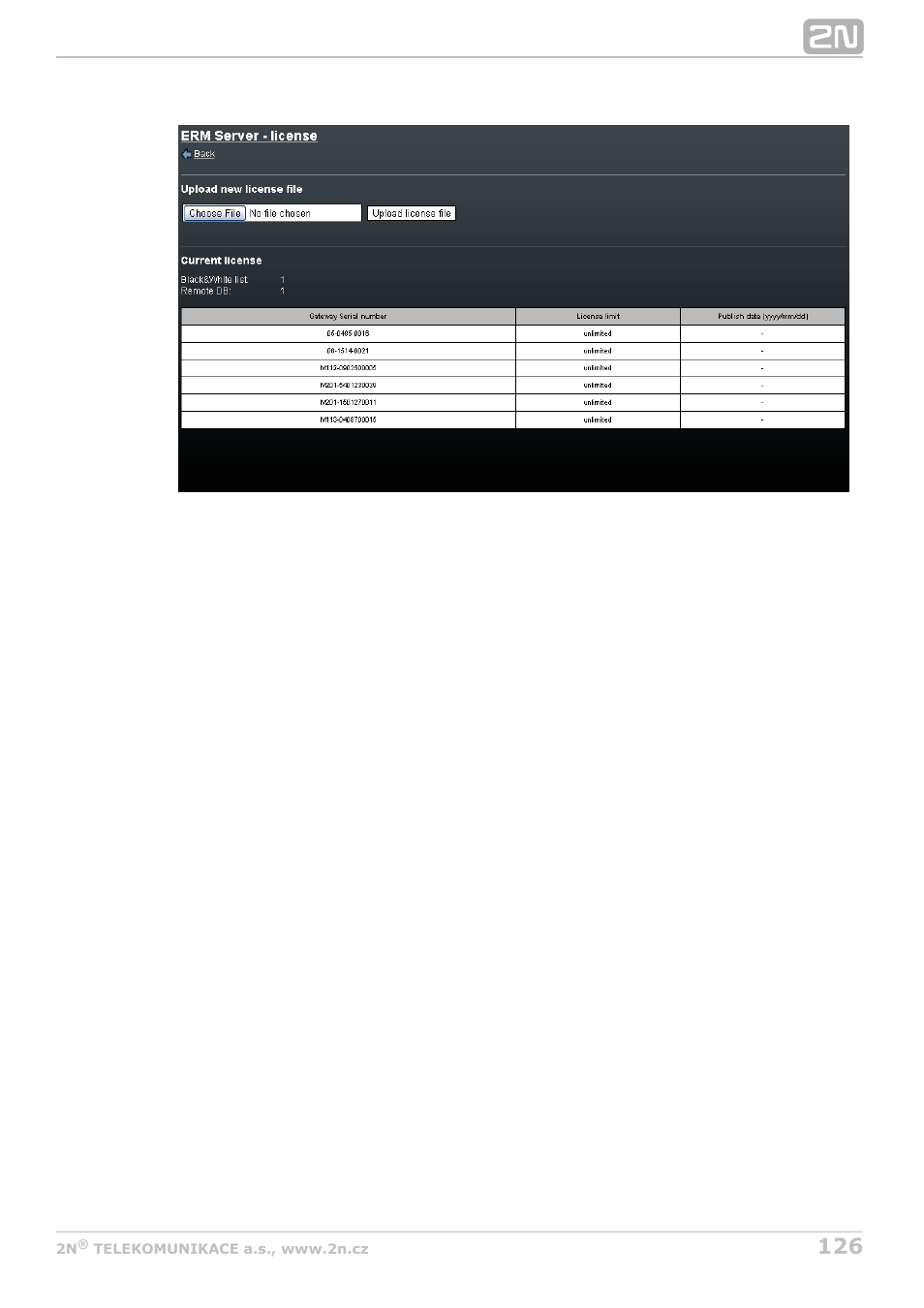 2N StarGate/BlueTower v5.5 User Manual | Page 126 / 175