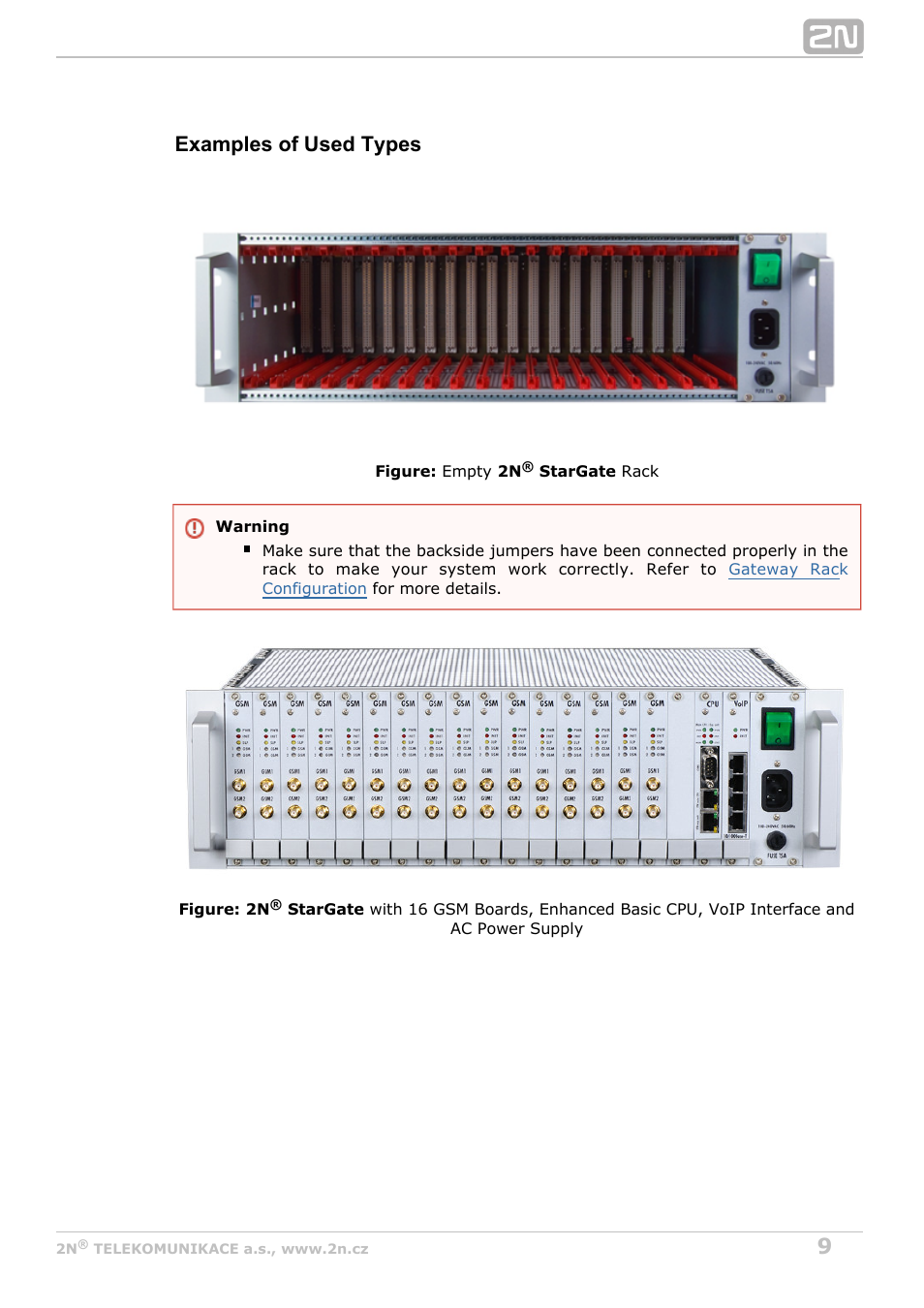 Examples of used types | 2N StarGate/BlueTower v5.5 User Manual | Page 9 / 175