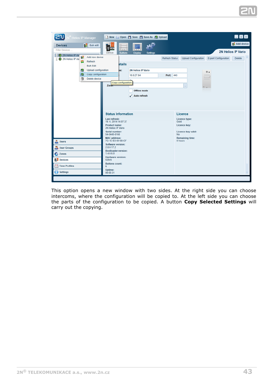 2N Helios IP Manager v2.8 User Manual | Page 43 / 47