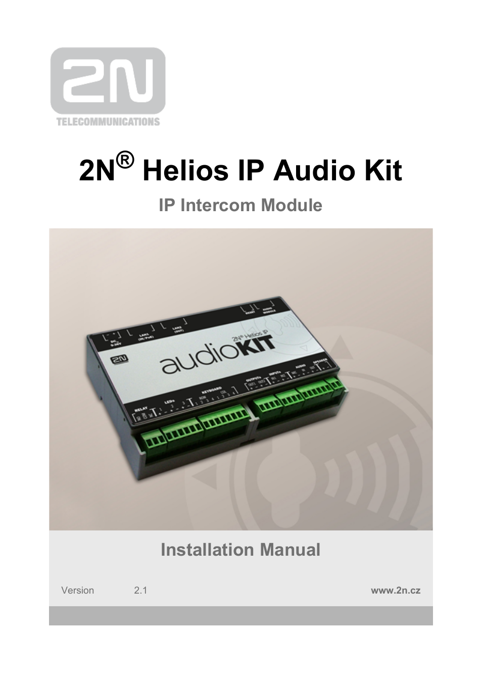 2N Helios IP Audio Kit User Manual | 31 pages