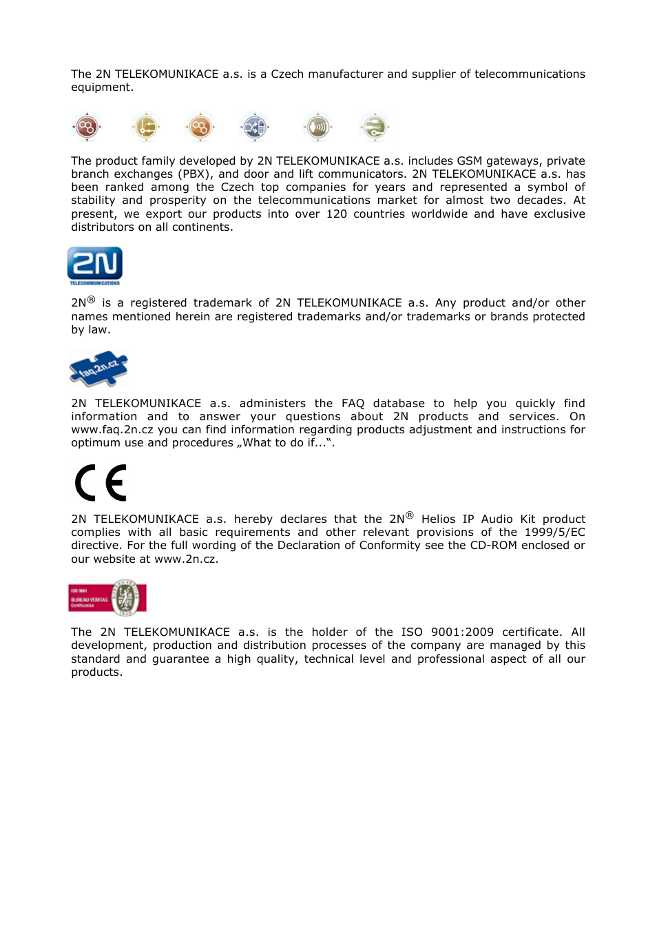 Content | 2N Helios IP Audio Kit User Manual | Page 2 / 31