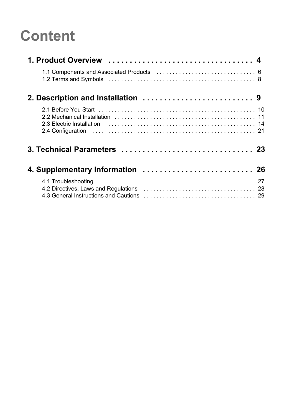 Content | 2N Helios IP Audio Kit User Manual | Page 3 / 31