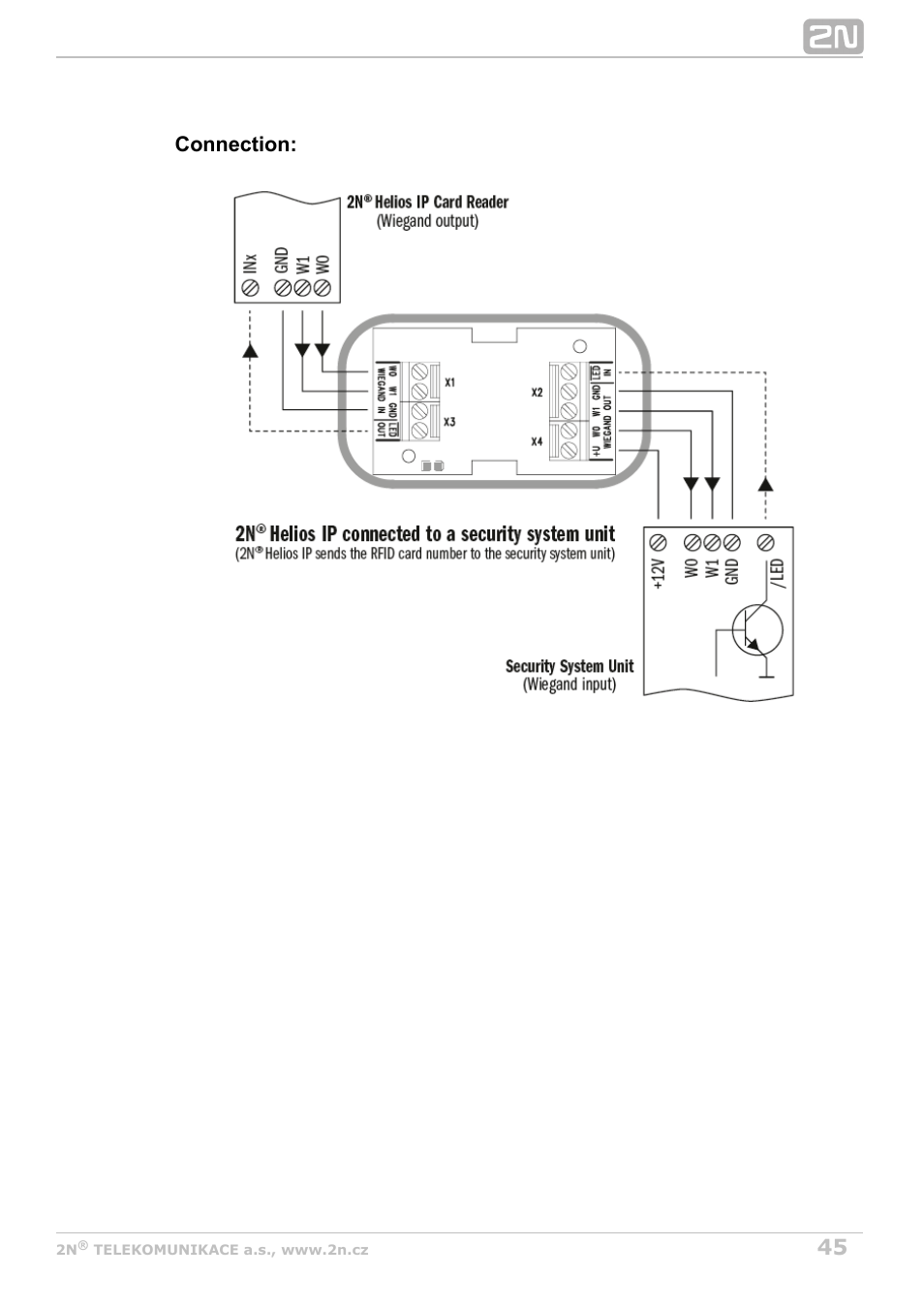 Connection | 2N Helios IP Force User Manual | Page 45 / 65