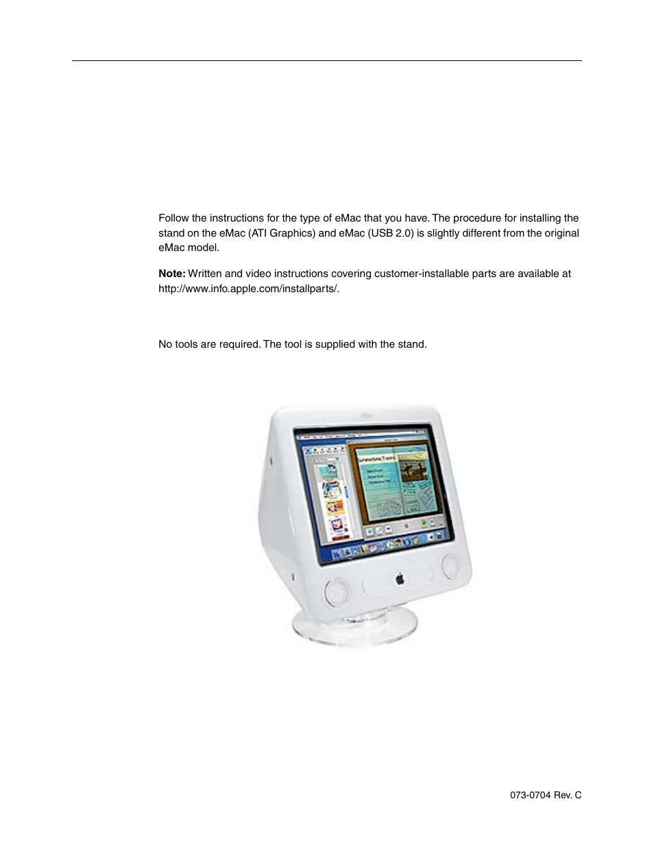 Apple eMac (Stand Installation) User Manual | 13 pages