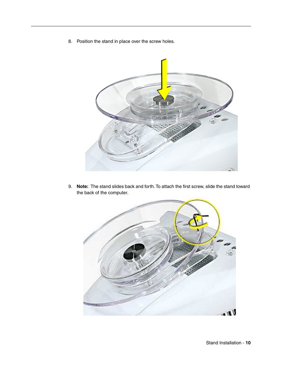 Apple eMac (Stand Installation) User Manual | Page 10 / 13