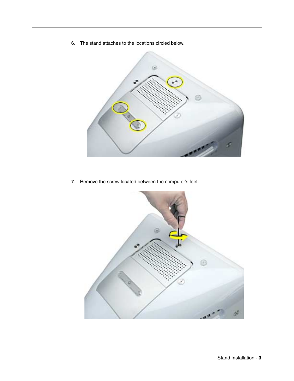 Apple eMac (Stand Installation) User Manual | Page 3 / 13