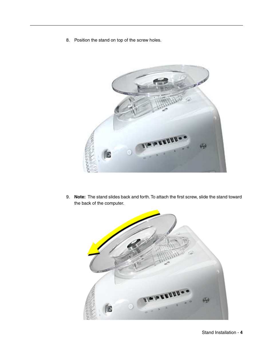 Apple eMac (Stand Installation) User Manual | Page 4 / 13
